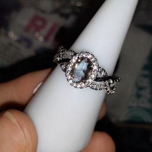 Yellow rainbow topaz and white topaz